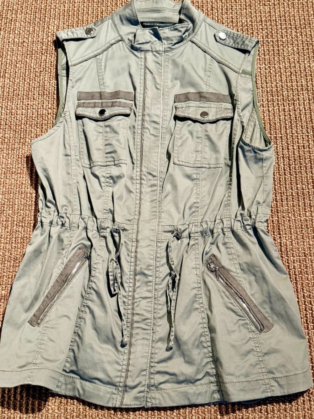 White House Black Market Fall Khaki Vest
